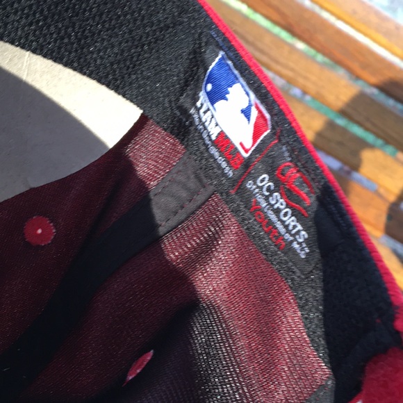 Team MLB youth Cincinnati Reds baseball cap 6 full panel hat adjustable strap - Picture 8 of 14